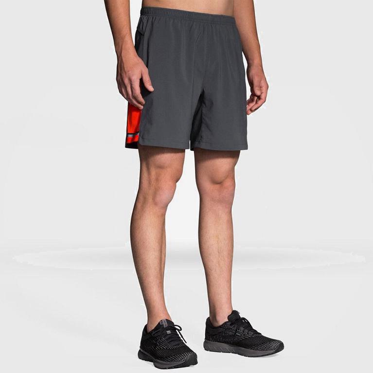 Brooks Sherpa 7 2-In-1 Mens Running Shorts Ireland Grey (CVAY-57692)